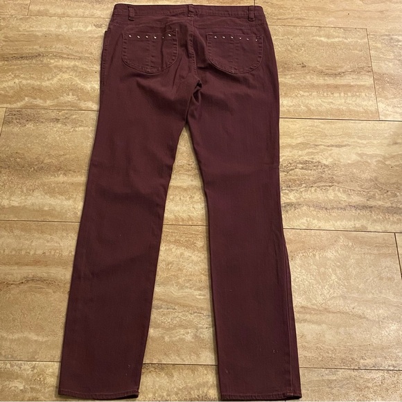 Dream Out Loud Selena Gomez Maroon Studded Jeggings Junior Size 11 - Picture 2 of 12